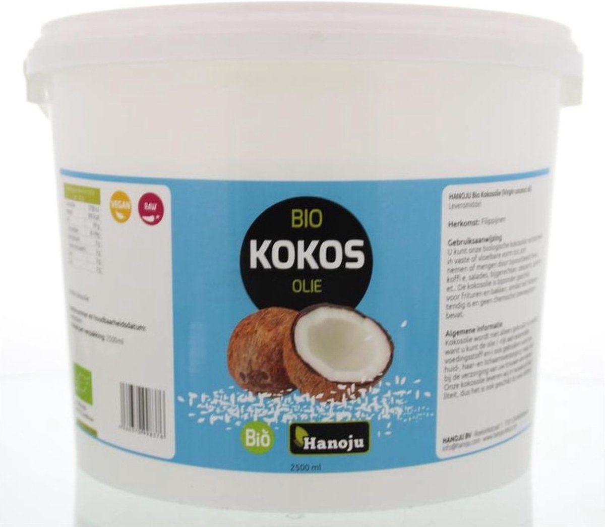 Hanoju Kokosolie virgin bio 2500 Milliliter