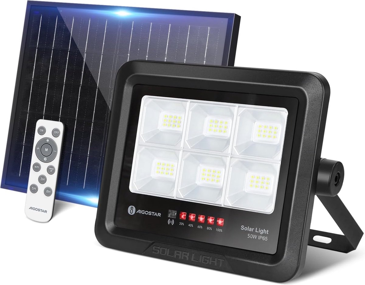 Projecteur Solaire Extérieur Philips LED 800 Lumens - Capteur Mouvement PIR, Télécommande, IP65