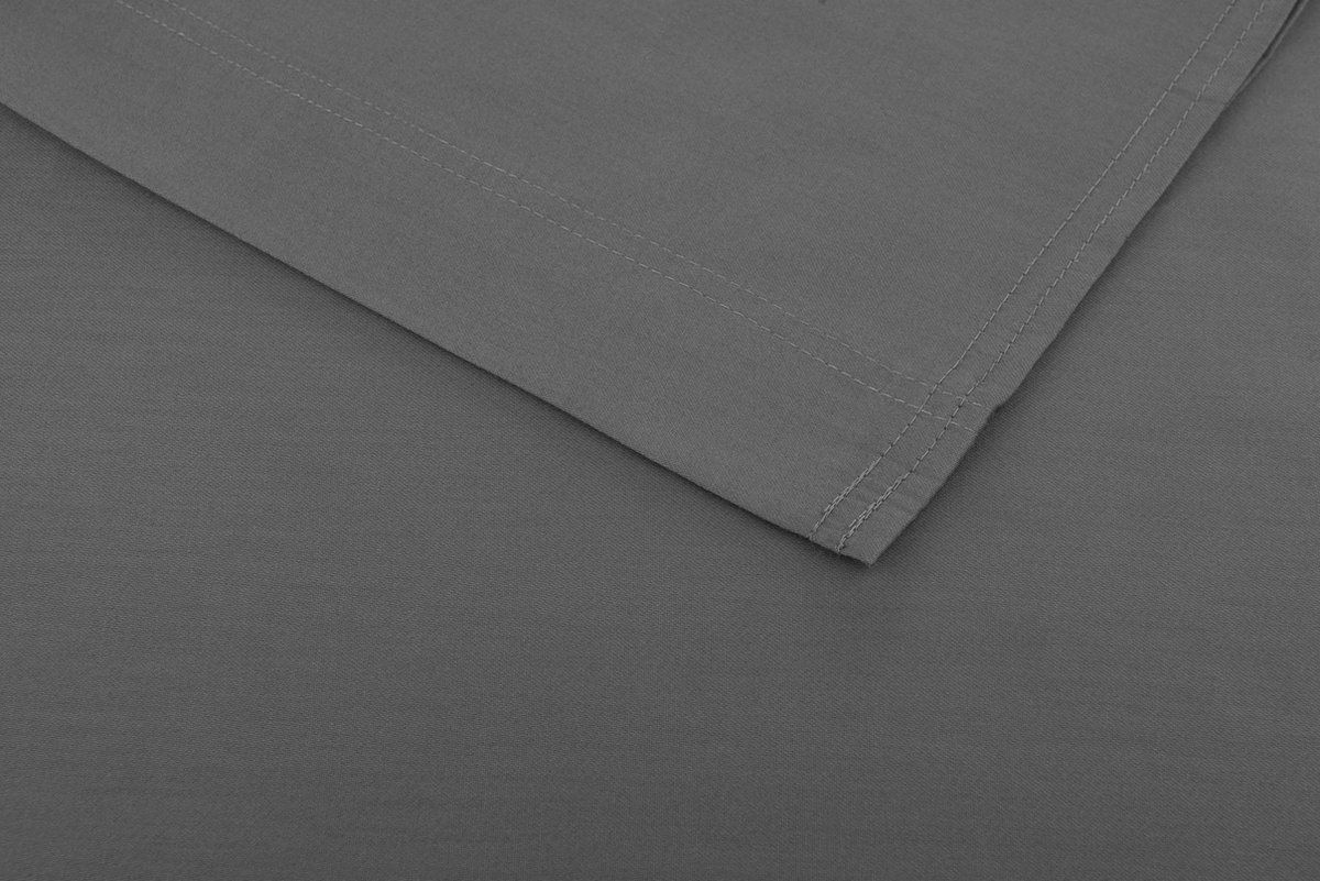 Zohome Laken Satinado - Onderlaken 270x290 cm - Bedlaken van 100% Katoen-Satijn - Antraciet