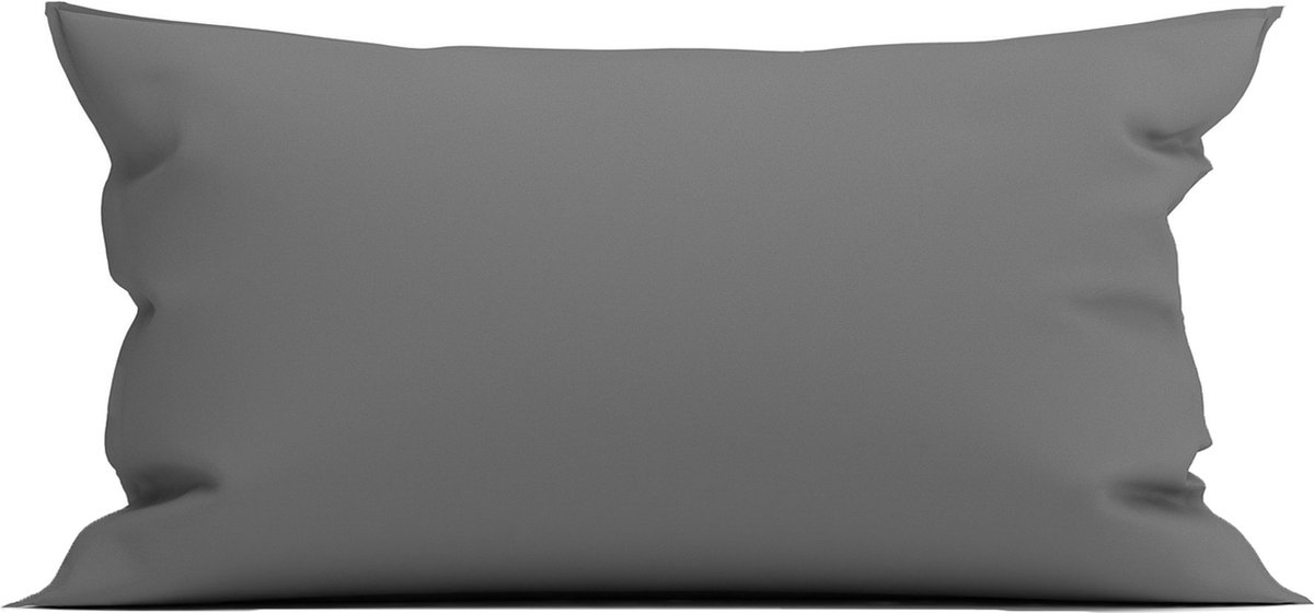 Yellow Kussensloop Percale - Kussenhoes van 40x80 cm - 1 stuk - 100% Katoen-Perkal - Grijs