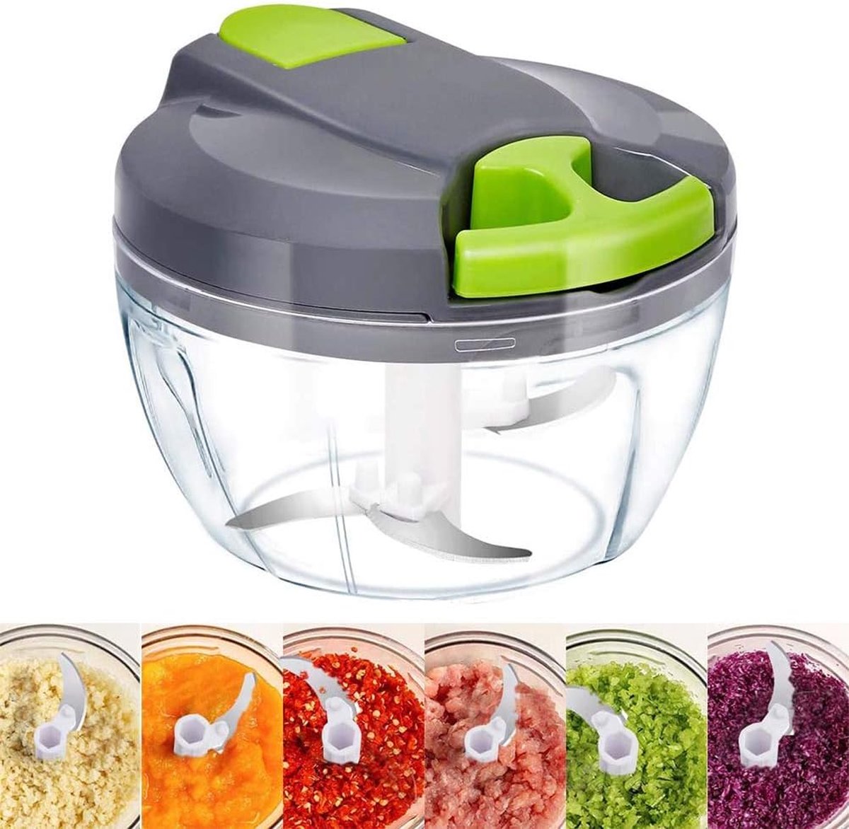 Foodprocessor - Compacte Keuken Processor voor Efficiënte Voedselbereiding - Inclusief Diverse Snijbladen en Kneedhaak