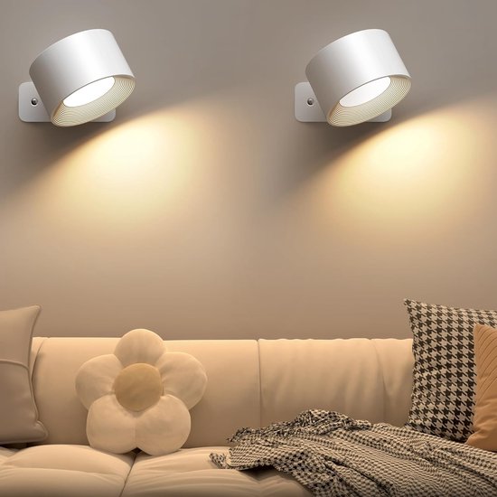 Wandlamp oplaadbaar met sensor zwart