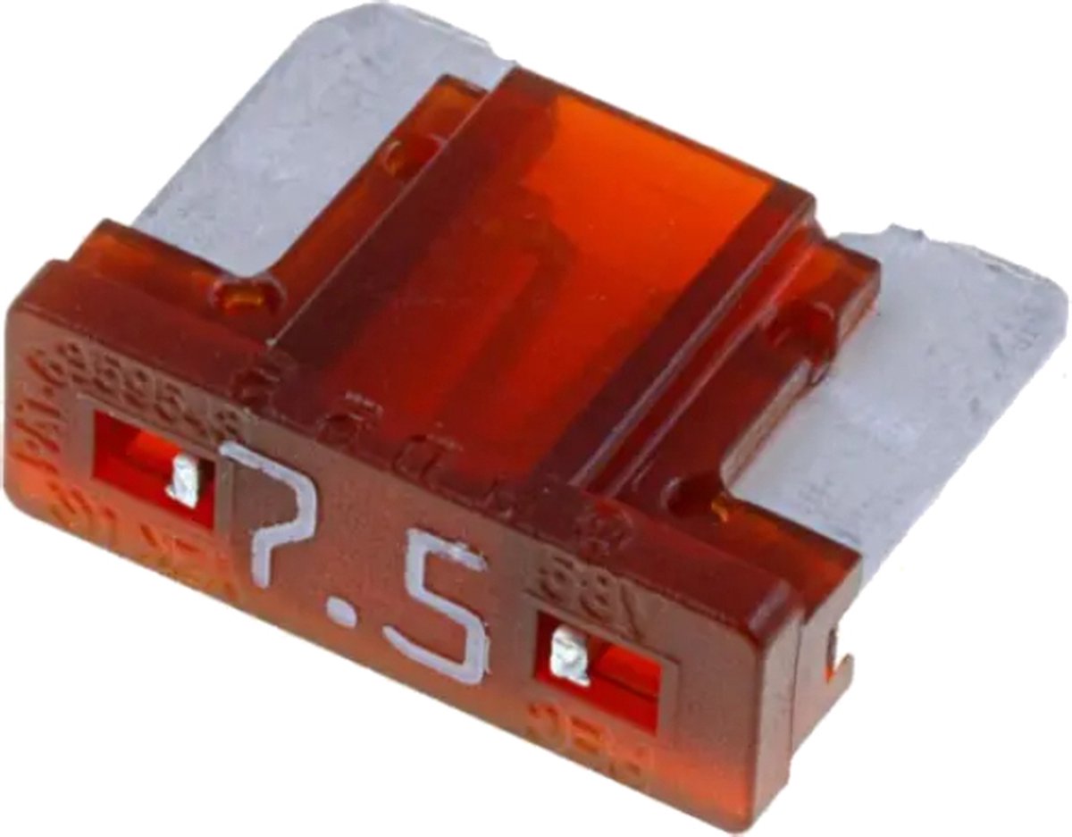 Mini Autozekering - 7,5 Ampere - Bruin - Low profile - 10 stuks
