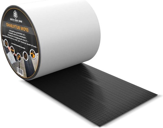EPDM Butyltape met versterkt weefsel - 10 cm x 5 m - waterdichte tape - hoogwaardige afdichtingstape - verouderings- corrosie- en UV-bestendig