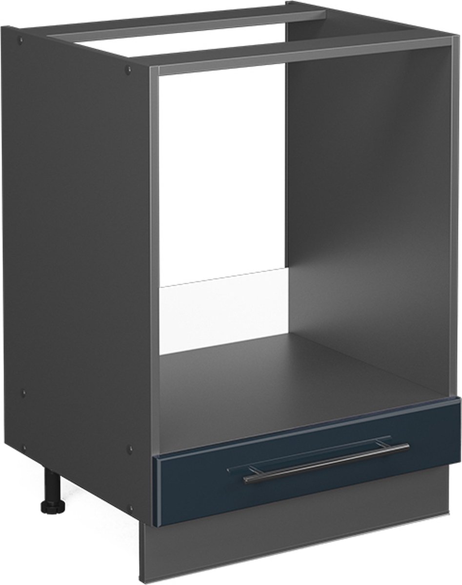 Vicco Fame-Line Keukenkasten – 60 cm, WB Eik Donkerblauw hoogglans donkerblauw hoogglans/antraciet
