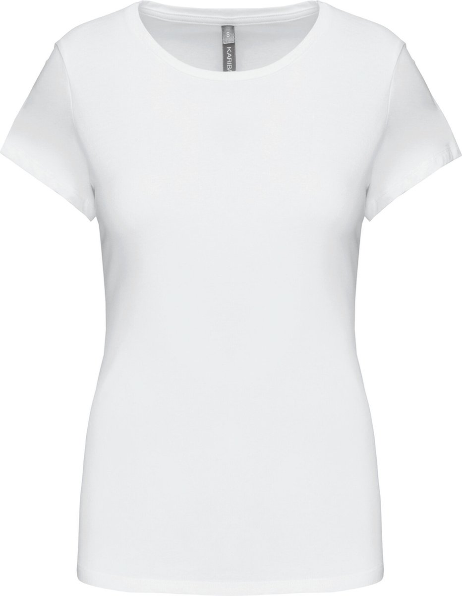Kariban Dames-t-shirt ronde hals korte mouwen K3013 - White - L