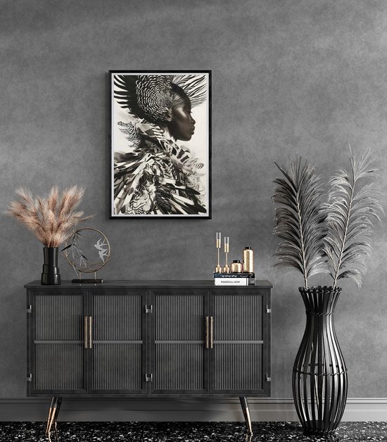 Plume Poster | Chapeau affiche | Affiche de Mode | Accessoires de vêtements pour bébé Affiche | Affiche artistique | Affiche créative | Affiche élégante | 61x91cm | MT | Décoration murale | Affiche murale | Convient pour l'encadrement