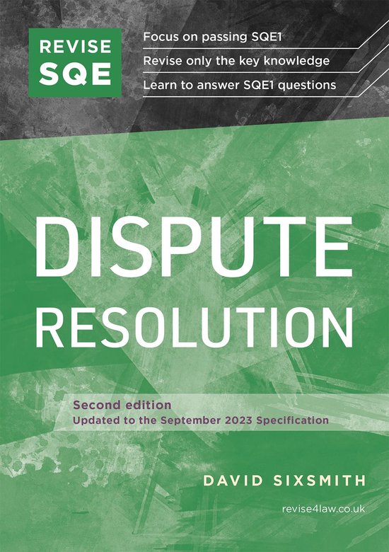 Revise SQE Dispute Resolution - cover
