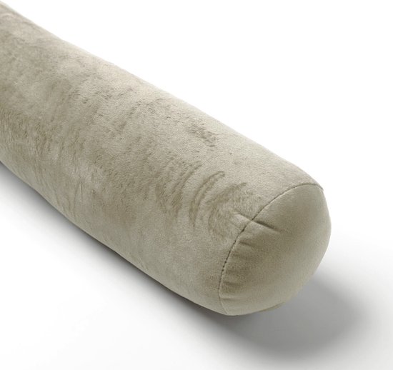 Foto: Dutch decor finn tochtstopper 90x10 cm velvet pumice stone beige tochtrol voor binnen tochthond tochtkussen