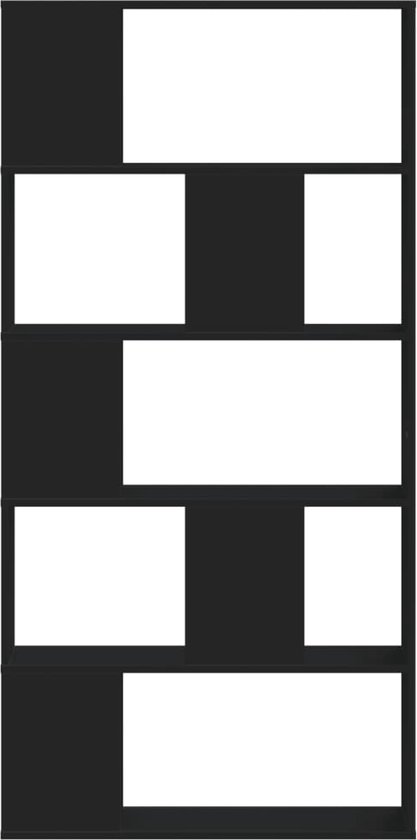 vidaXL Bücherregal 5 Böden Räuchereiche 80,5x23,5x162,5 Holzwerkstoff