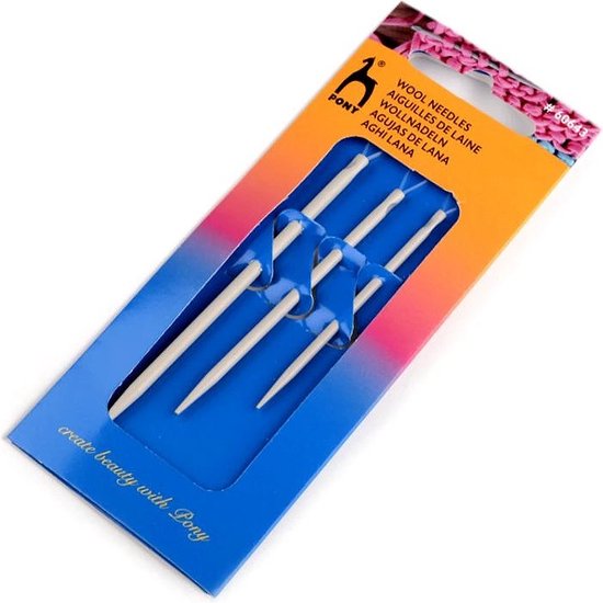 Aiguilles à laine lot de 3 - tricot - crochet - travaux d'aiguille - aiguille à tisser - aiguille à laine - aiguilles - aussi pour fil épais