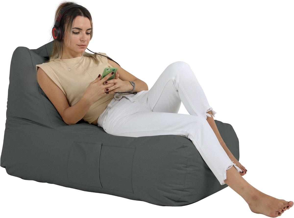 Xoft Living - Zitzak Lounge - Antraciet - Volwassenen & Kinderen