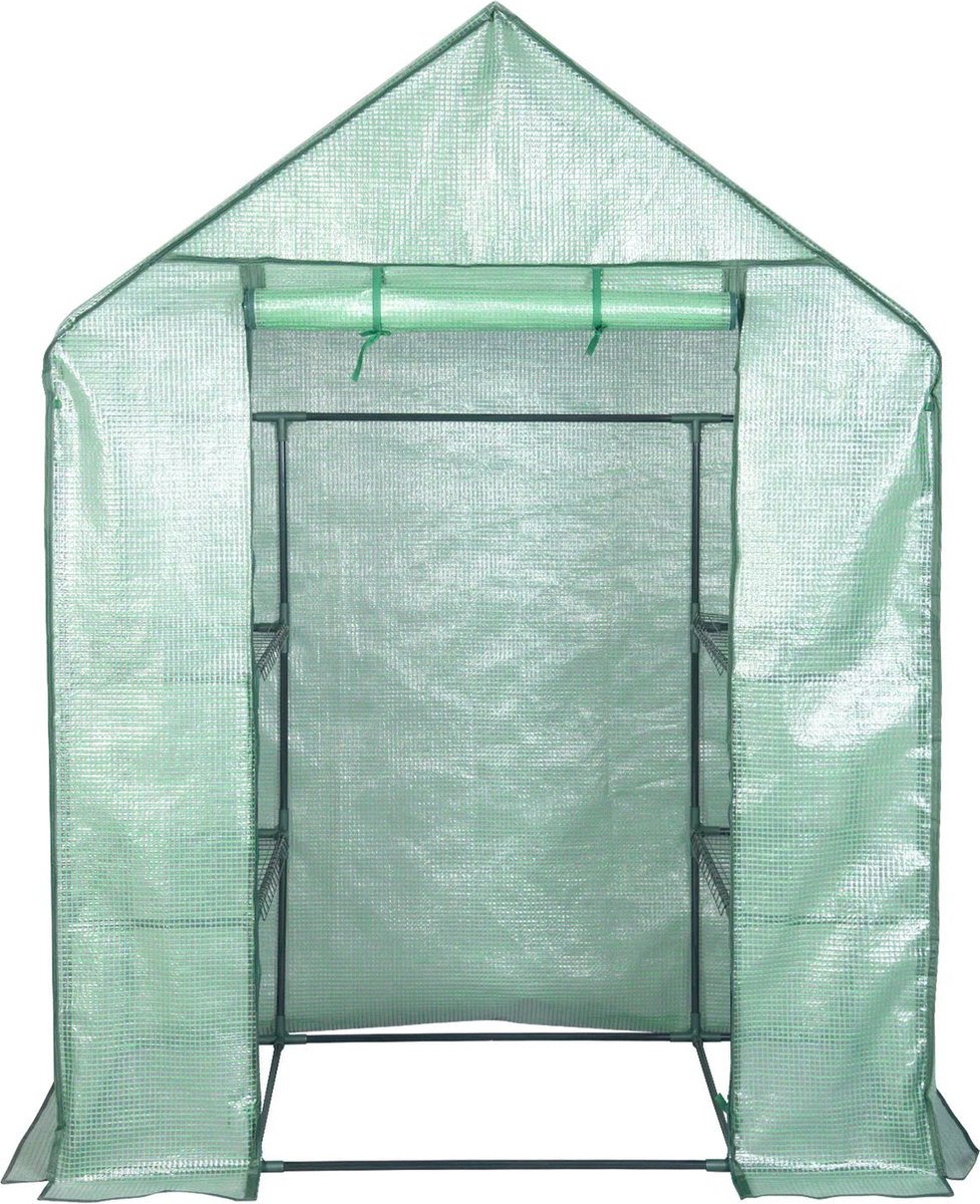 Neos Néos Kweekkas Serre Kweettent Warm Waterdicht PE Staal Groen 143x215x195cm