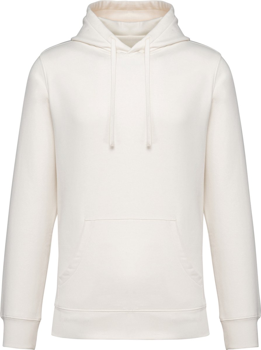 Native Spirit Ecologische uniseks sweater met capuchon en afhangende mouwen in geborsteld fleece NS436 - Ivory - S