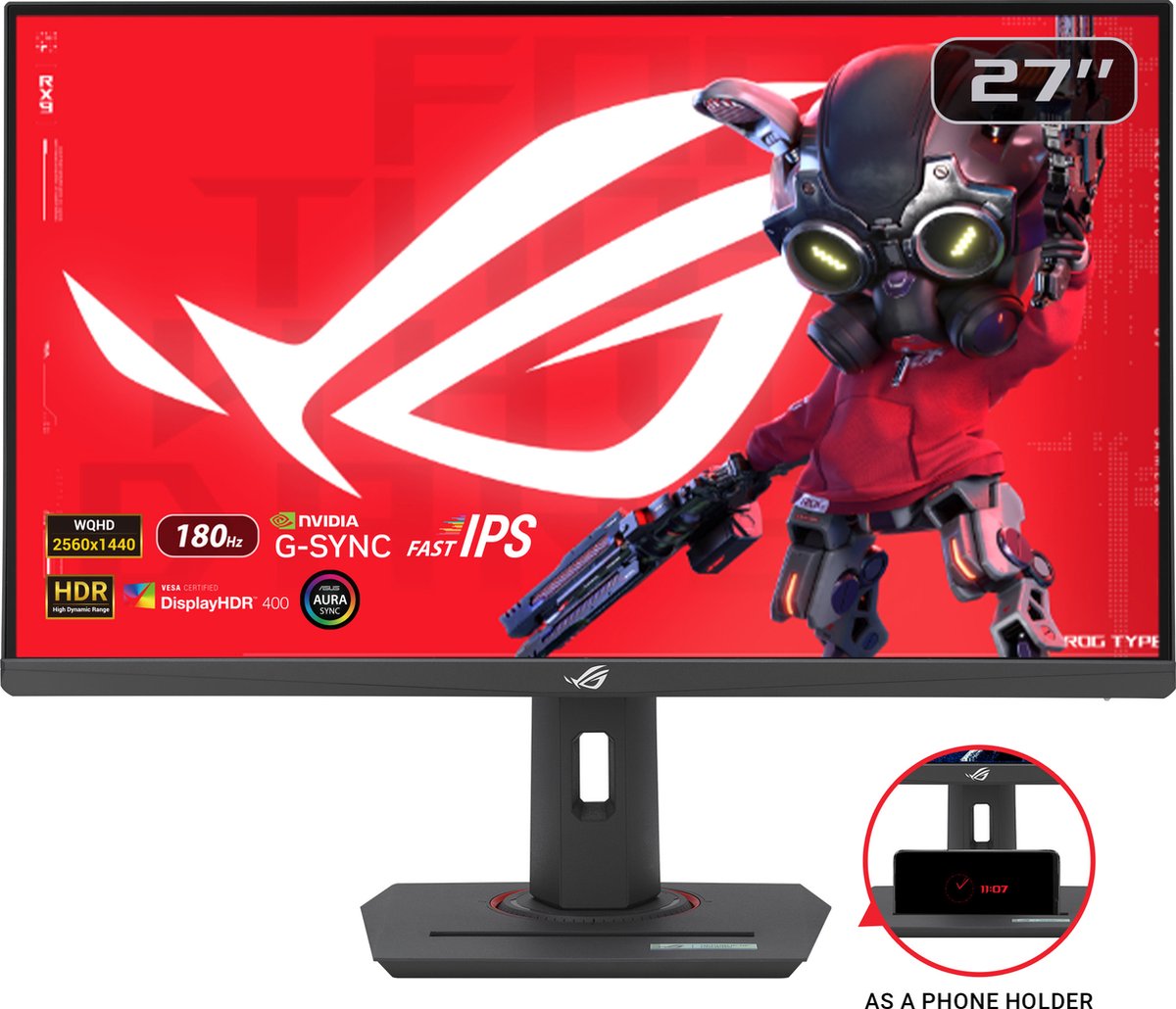 ASUS ROG Strix XG27ACG 686 cm (27") 2560 x 1440 Pixels Wide Quad HD LED 1 ms Zwart