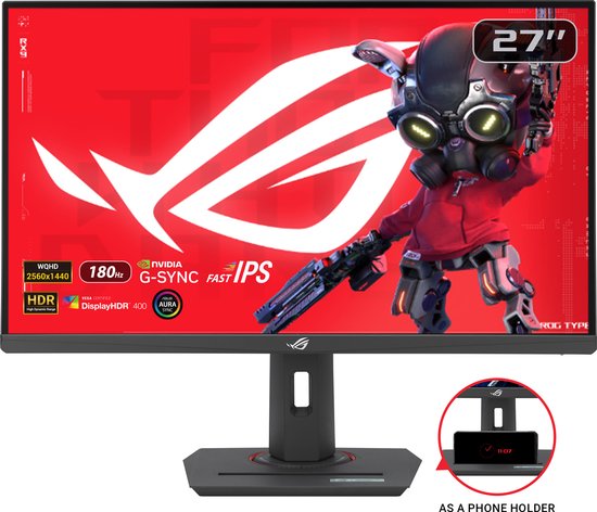 ASUS ROG Strix XG27ACG - QHD Gaming Monitor - G-Sync compatible - USB Type-C - 27 Inch