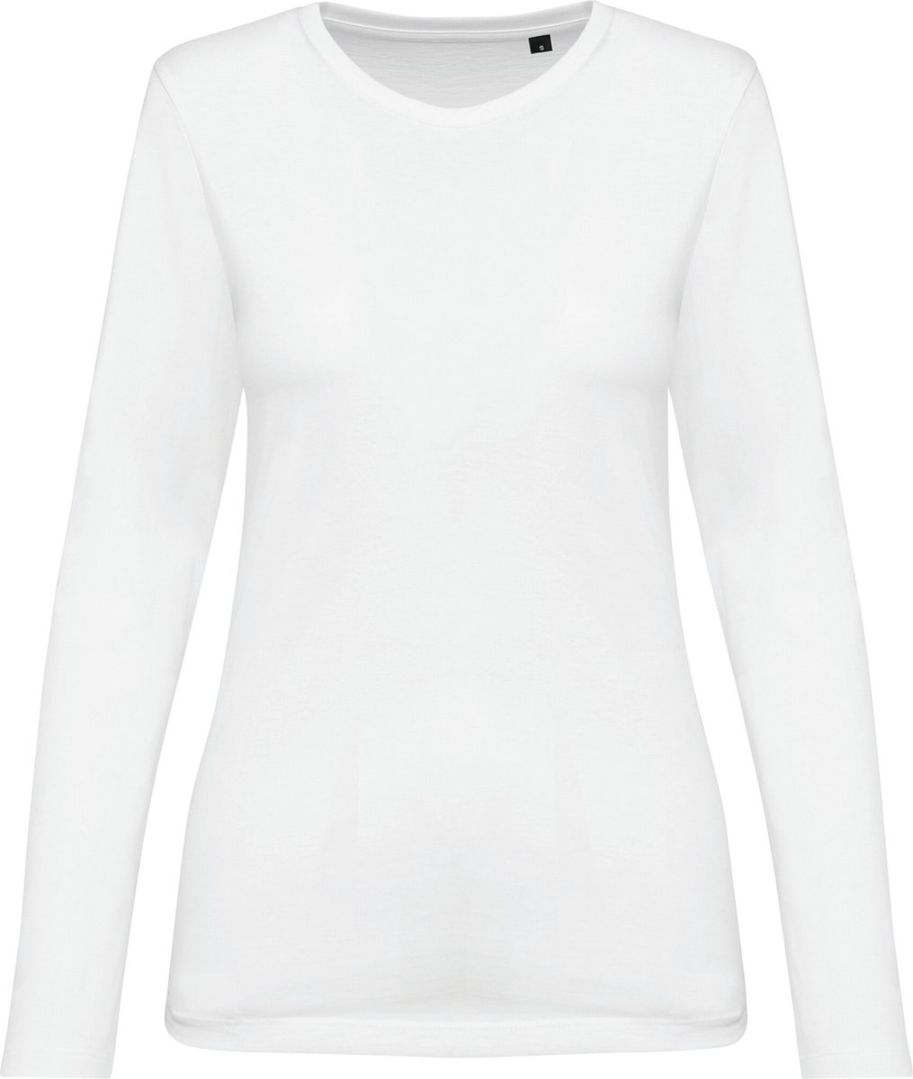 Kariban Premium Supima® dames-T-shirt ronde hals lange mouwen PK303 - White - XS