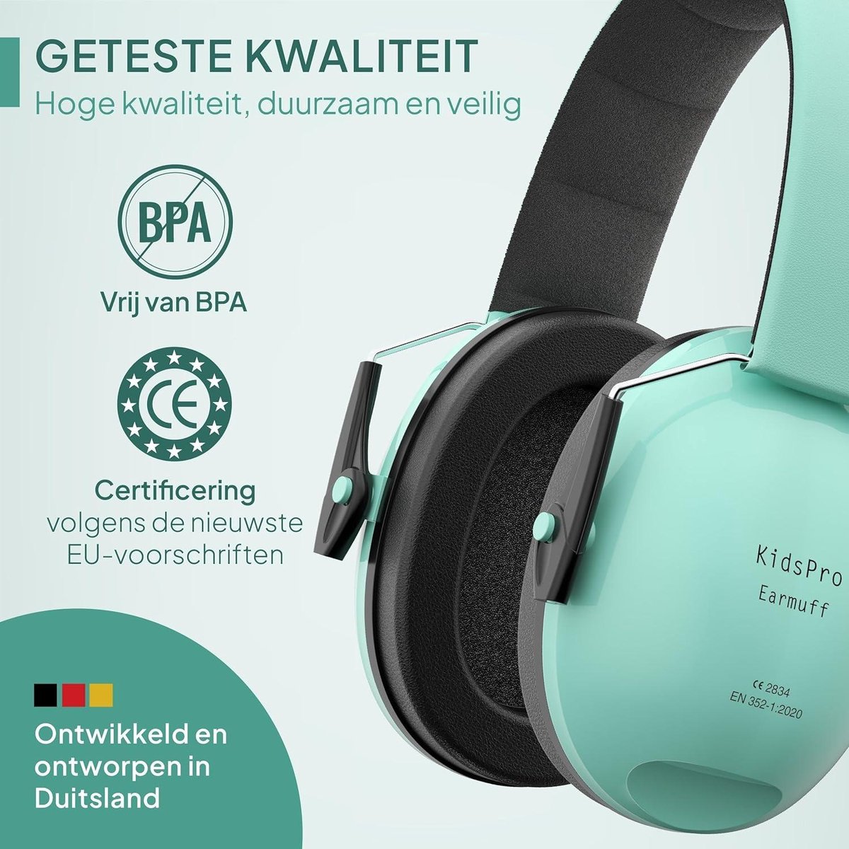 Casque Anti-bruit Bébé 0-48 Mois - Réduction De 25 DB - Bandeau Réglable Sans Pression Sur La Fontanelle - Pour Avion, Fêtes, Sommeil - 7