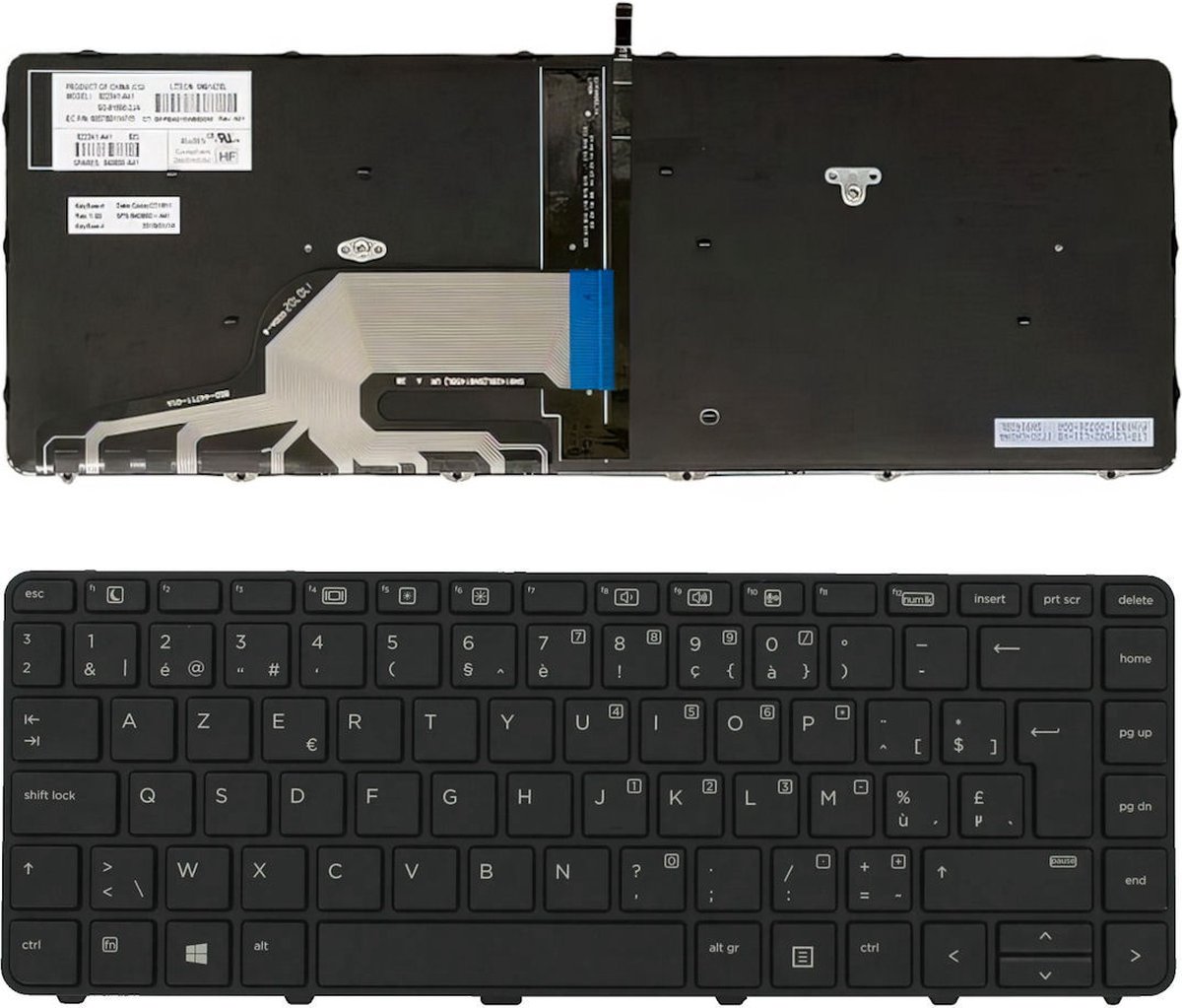 Backlit keyboard geschikt voor HP ProBook 430 G3 (Belgisch Azerty)