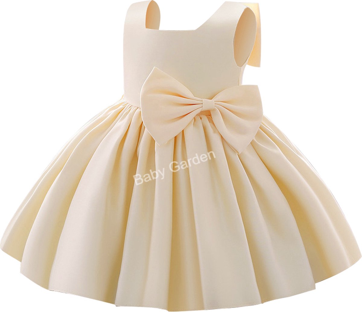 Baby Garden baby feestjurk - meisjes bruiloft jurk - bruidsmeisje jurk - creme maat 86