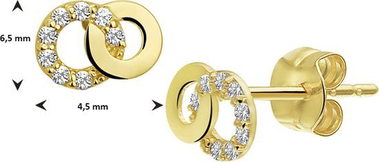 SPARKLE14 - Boucles d'oreille clous Zircone - Or