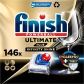 Bol.com Finish Ultimate Plus Infinity Shine Vaatwastabletten - 146 Capsules - Voordeelverpakking aanbieding