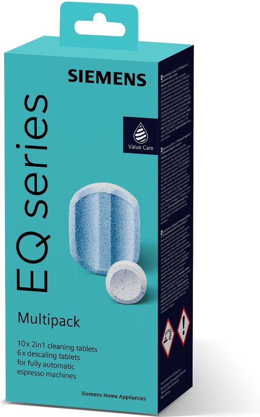 Siemens - TZ80003A Verzorgingsset voor koffieautomaten - 10 reinigingstabletten - 2 x 3 Ontkalkingtabletten