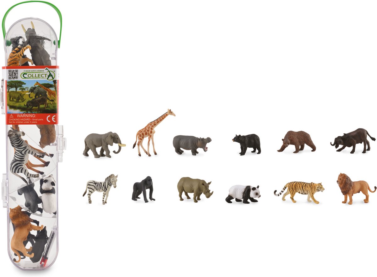 COLLECTA Figurine Mini Set - 12 Wilde Dieren - Wilde Dieren - Handgeschilderd - Miniatuur — cadeau in Spellen & Speelgoed - foto 4