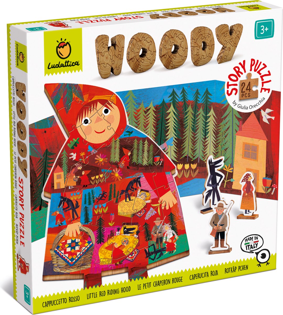 LUDATTICA Houten Puzzel - Roodkapje.
