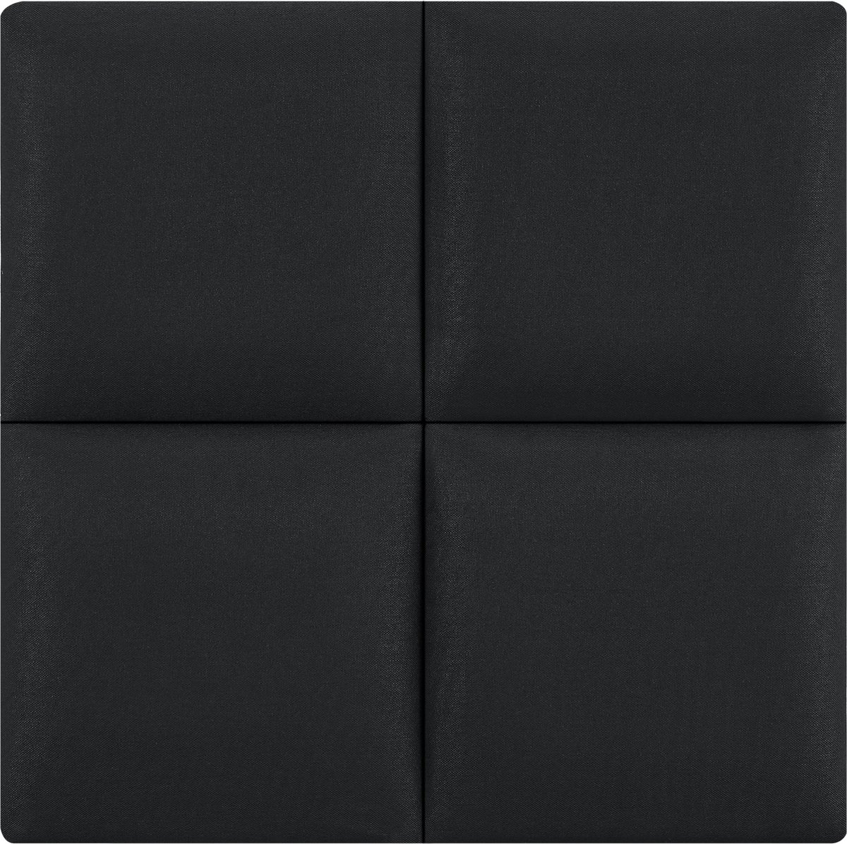 Gestoffeerde wandpanelen Carpino set van 4 stof 30x30 cm zwart [neu.haus]