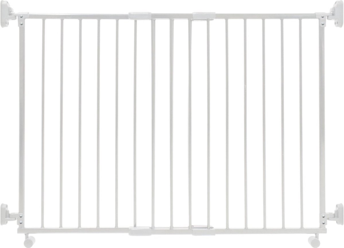 Bol.com Safetythings Traphekje - Op Wielen - Uitschuifbaar - 80 - 130 cm - Schroefbevestiging - Wit aanbieding