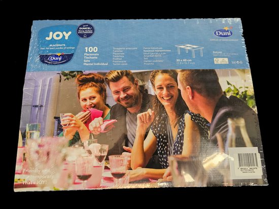 Duni joy sets de table Glitter White 100pcs