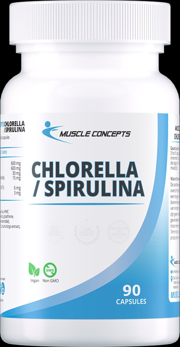 Goedkoopste Chlorella / Spirulina - 90 capsules | Muscle Concepts