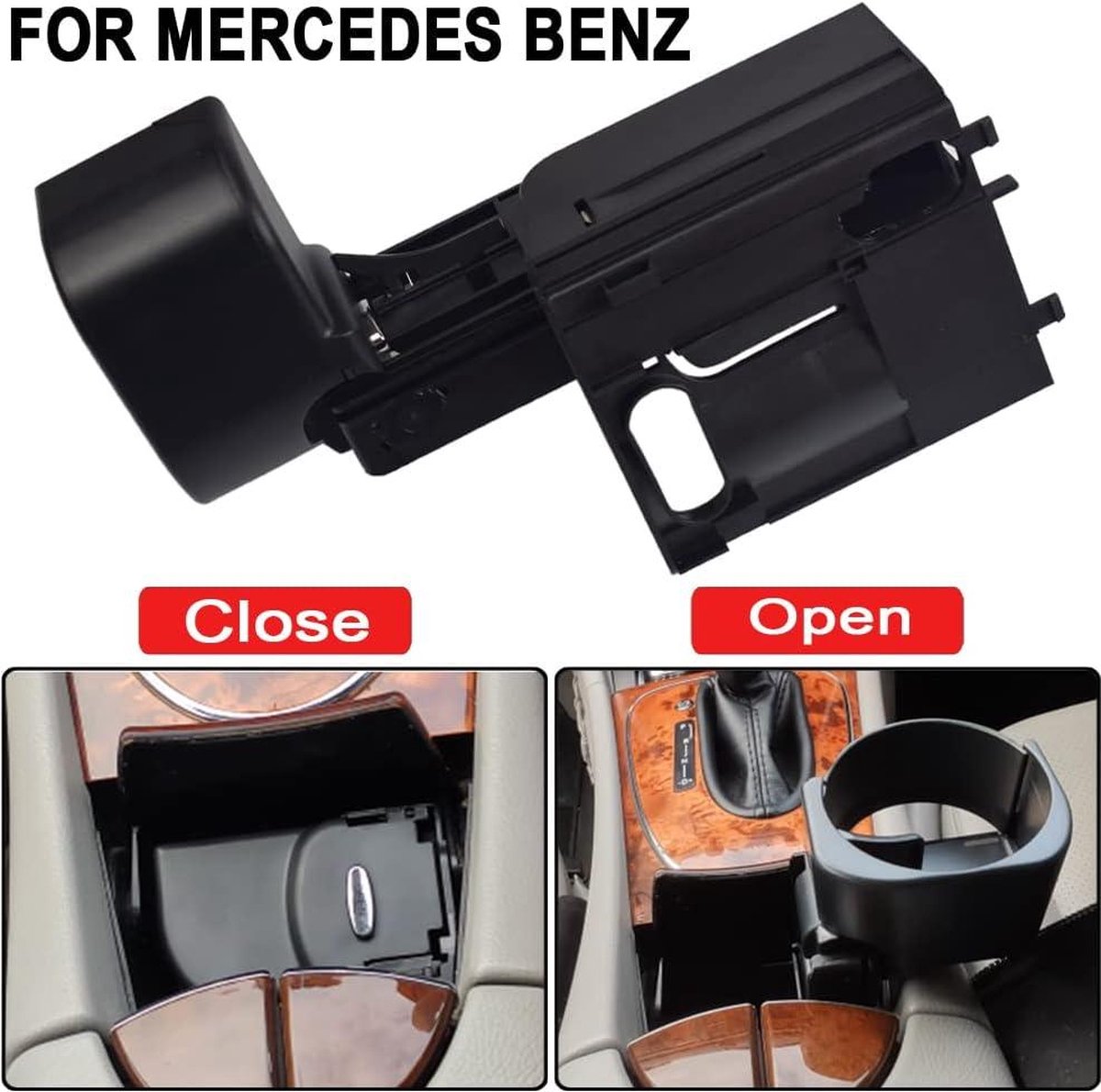 Porte-gobelet Voiture Universel - Support à Boissons Pour Mercedes Classe E Et Autres, Neuf Sous Blister