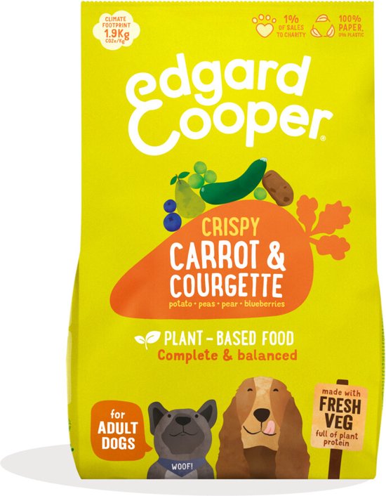 Edgard & Cooper Plantbased Adult Wortel&Courgette - Hondenvoer - 7 kg
