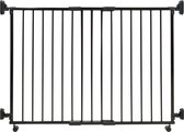 SafetyThings Traphekje SG-86 80 - 130 cm - Schroefhekje - Schroefbevestiging - Zwart - Wit - Uitschuifbaar - Draaibare muurbevestiging - Tweezijdige opening - Tweerichtings opening - Kinderbeveiliging - Eenhandige bediening
