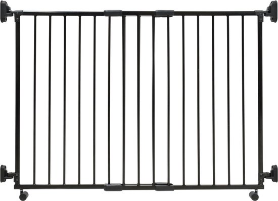 Safetythings Traphekje - Op Wielen - Uitschuifbaar - 80 - 130 cm - Schroefbevestiging - Zwart