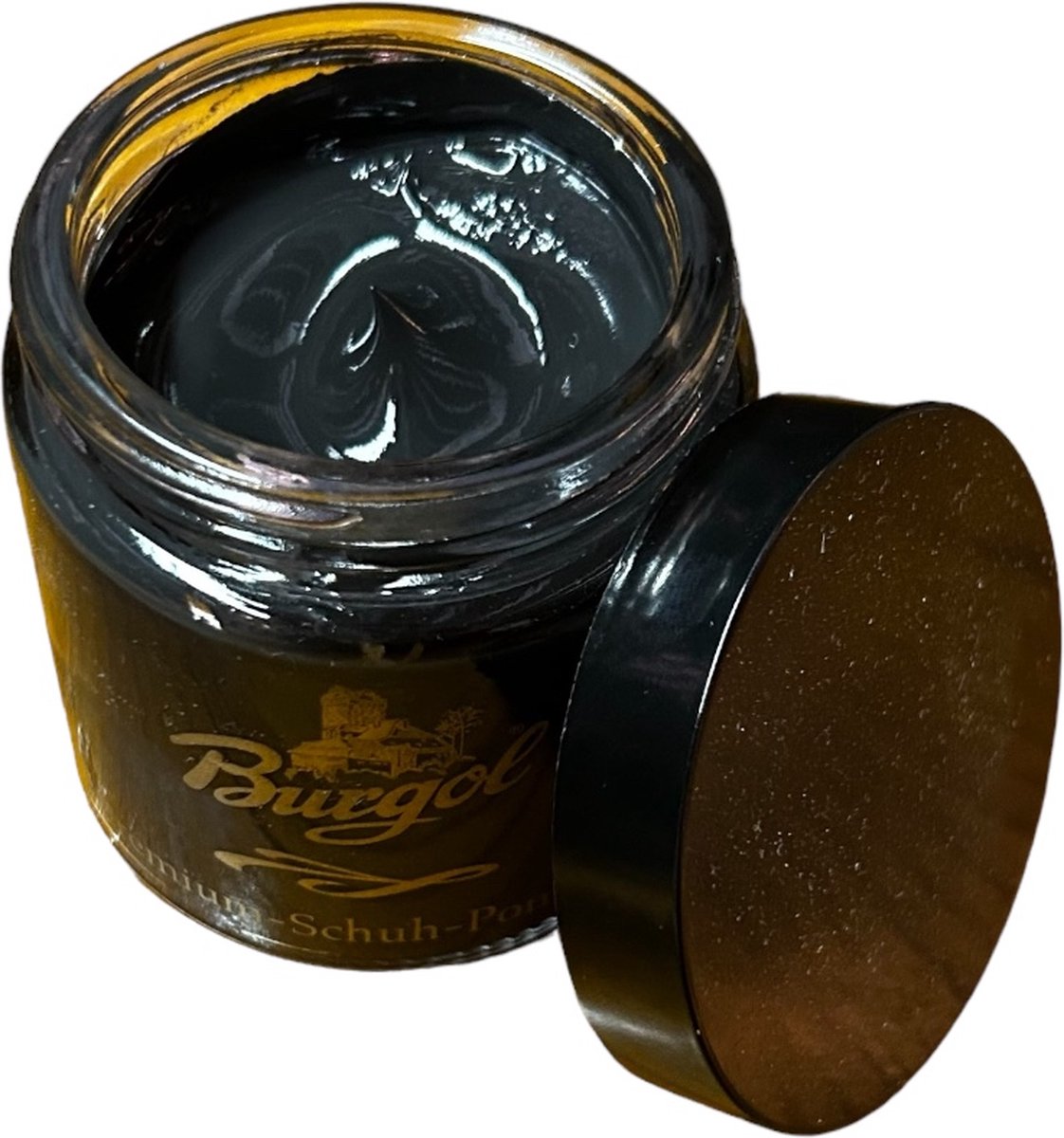 Burgol Shoe Pomade - Kleuropfrissende en verzorgende schoencrème - 100ml - (000) Zwart