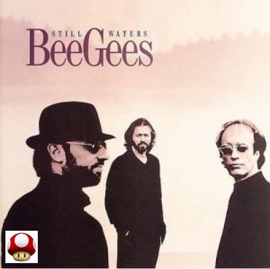 Bee Gees' Still Waters albumhoes met drie mannen, waarvan één een hoed en zonnebril draagt.