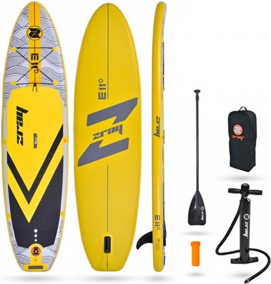 Foto: Zray evasion 11 sup board set inclusief peddel draagtaas pomp reparatiekit 120kg maximale belasting 335x81x13cm optie tot kajakzitting 246l