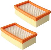 2 Stuks - Stofzuigerfilter - Voor WD 4/5/6 & MV 4/5/6 multifunctionele alleszuigers - Platte Vouwfilters - Premium Kwaliteit - vervangt originele filters
