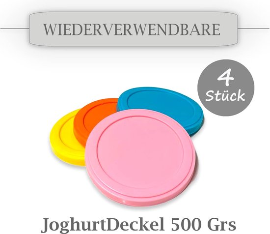 XILMARK yoghurt-deksel, compatibel met La Fermière, herbruikbaar, verstelbaar deksel van kunststof voor grote blikjes (6 stuks