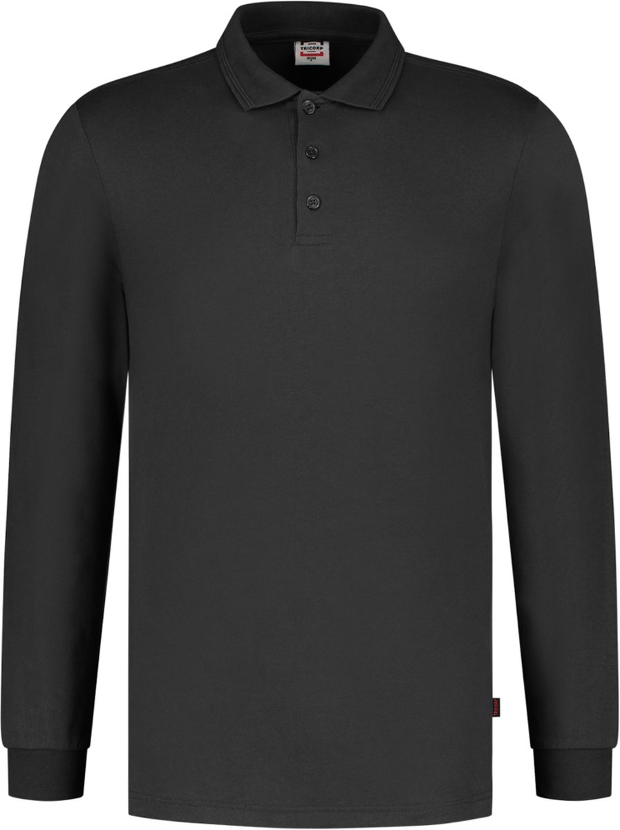 Tricorp 201019 Poloshirt Jersey Lange Mouw - Donkergrijs - L