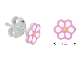 Yep! oorknoppen bloem - 7 mm - Zilver
