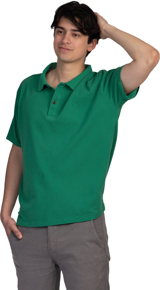 ConfidenceForAll® Anti zweet Polo - met sweatproof okselpads - Heren groen maat XXL
