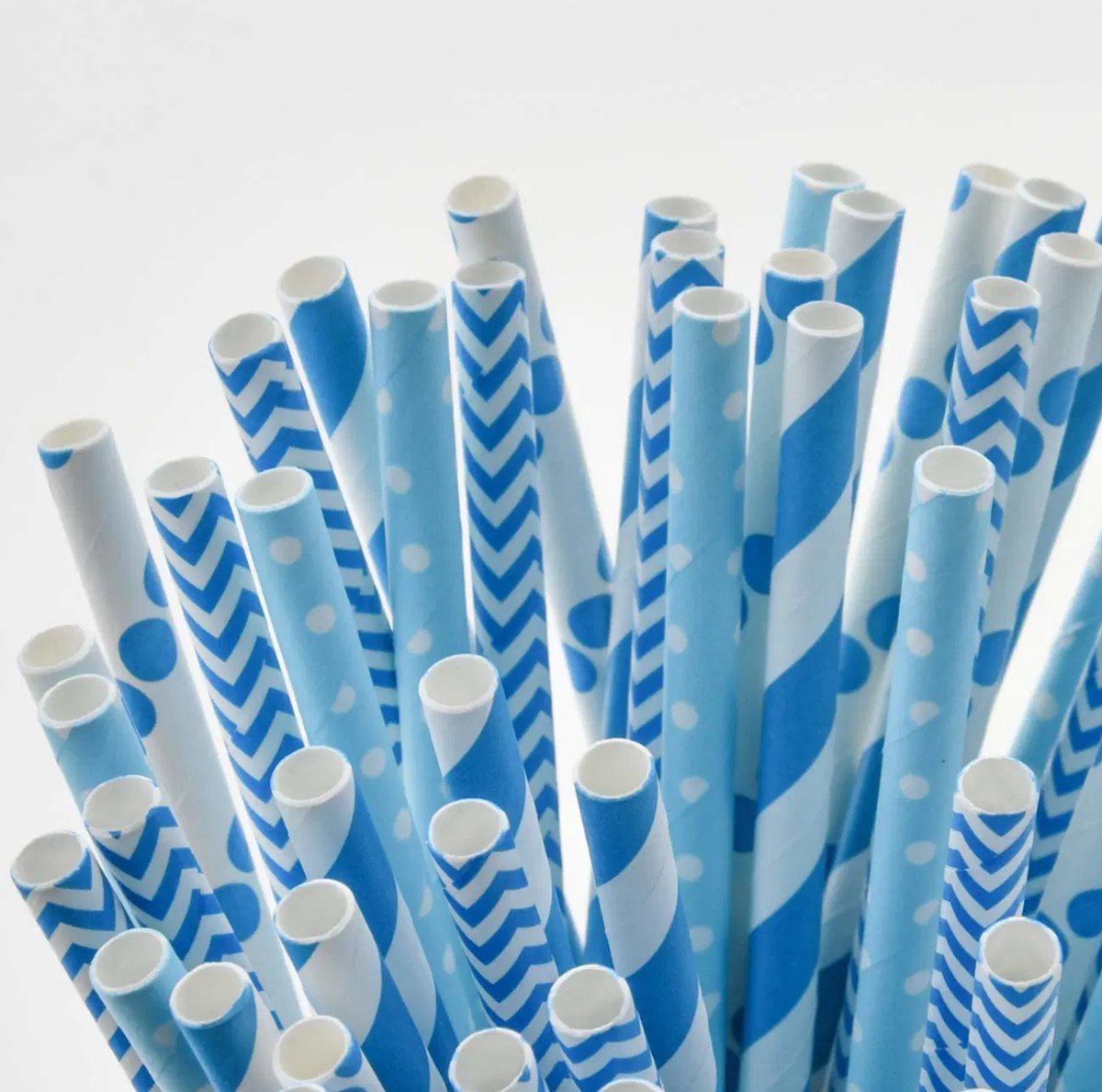 100 x papieren rietjes 100% composteerbaar paarse Kartonnen Drinkrietjes