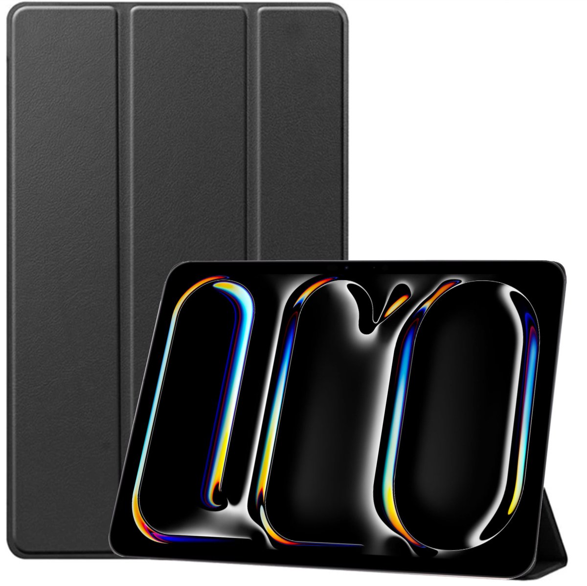 Hoesje geschikt voor iPad Pro 13 inch (M4) 2024 – Extreme Shock Case – Smart Case - Zwart