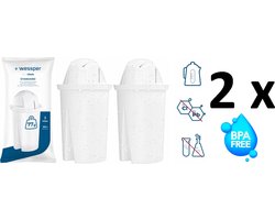 2x Wessper Aquaclassic filterpatroon vervanging voor Aarke Aquaphor: Ideal, Standard, Line, Alisa Aqua Optima Brita: Brita Classic, BWT Dafi: Crystal, Atria, Atri, Aldo, Luna Classic, Astra, Family, Dafi Classic FilterLogic: Neptune Laica Wessper