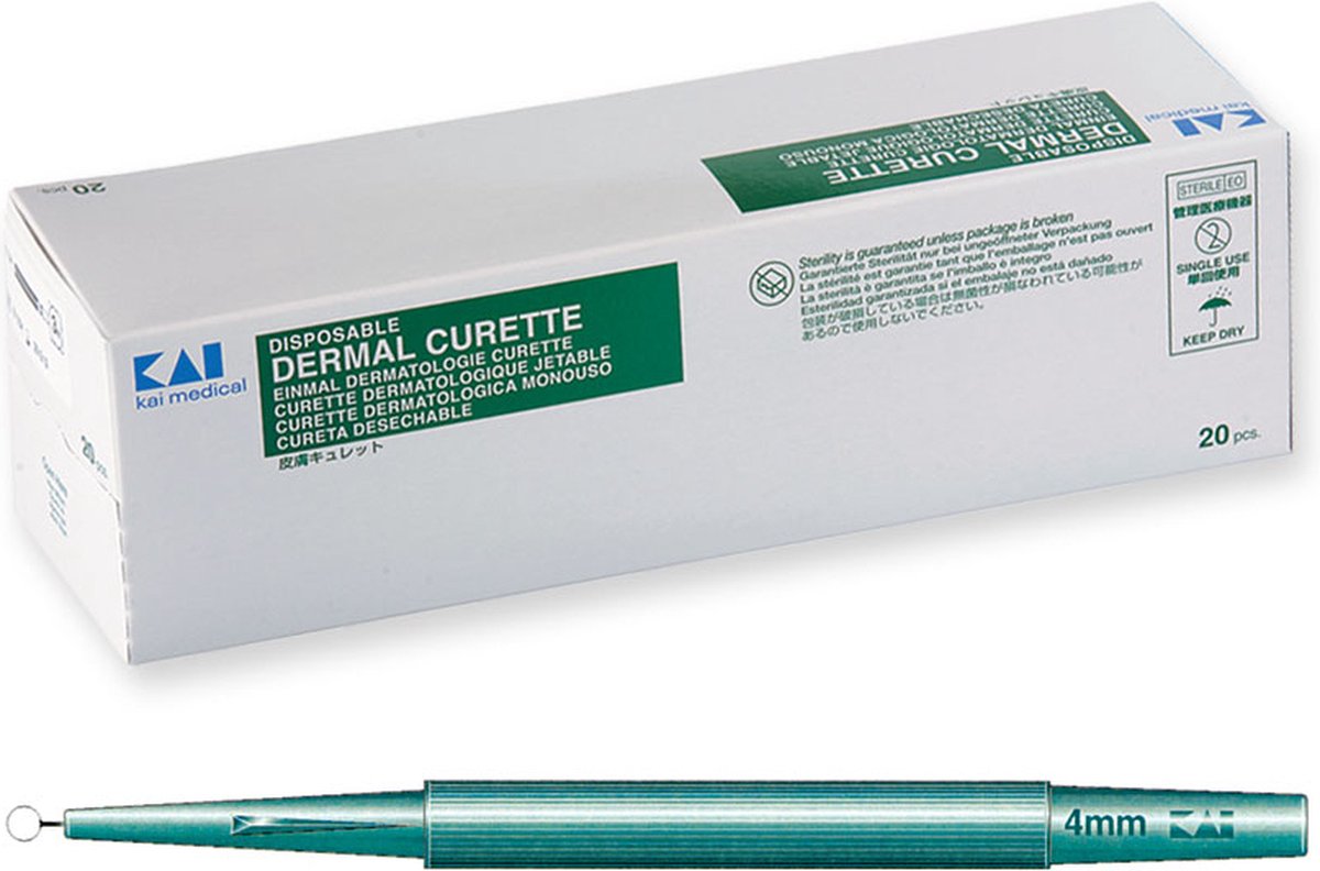 Bol.com KAI Huidcurette - 4mm - 20 stuks - ring curette - eelt/likdoorn/wrat verwijderen aanbieding