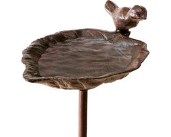 Vogelbad Waterbad voor wilde vogels Waterstation Voederstation Weerbestendig en vorstbestendig (bruin blad)